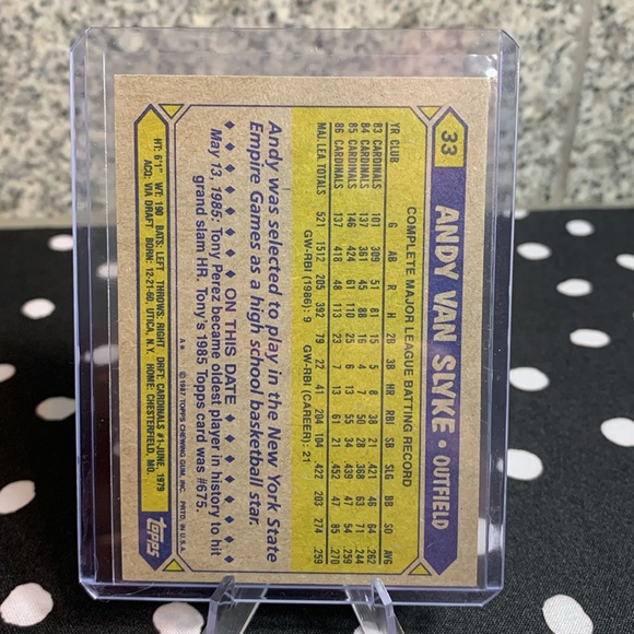 Andy Van Slyke 3 Cards Pittsburgh Pirates All Star Hall of Fame Center Perfect - Picture 6 of 8